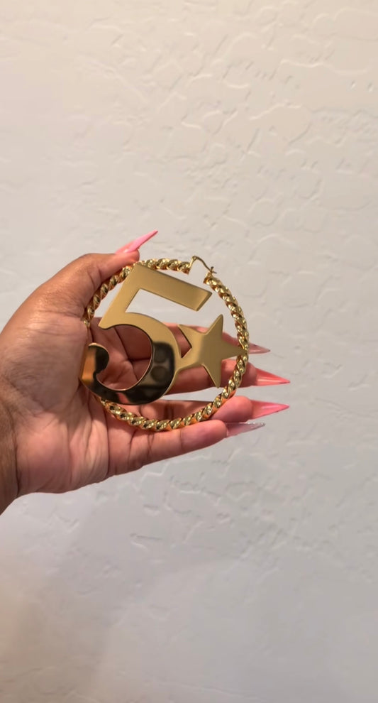 5star Baddie Hoops