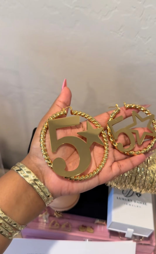 5star Baddie Hoops