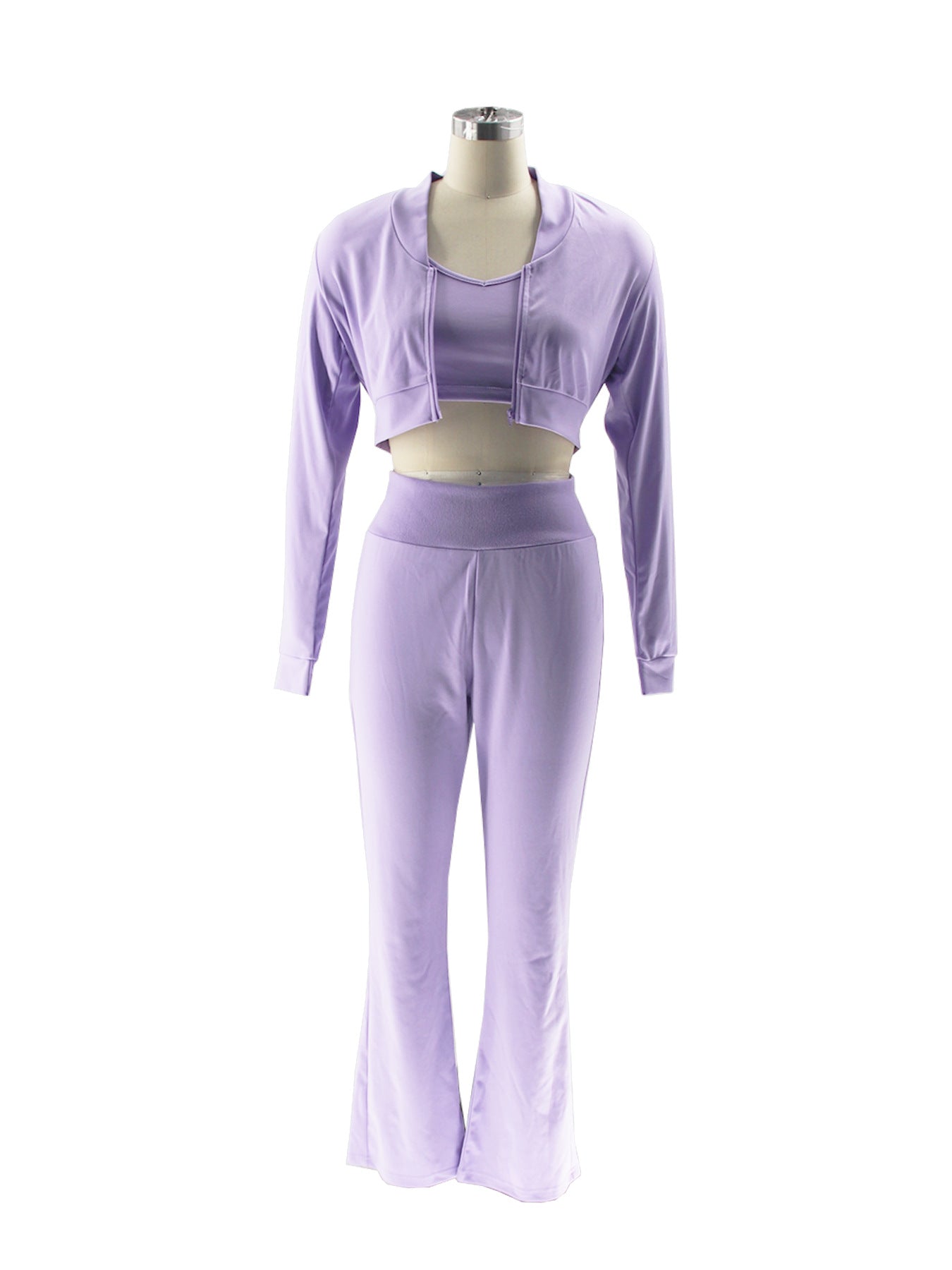 BoujieeBralette & Long Sleeve 3-piece Pants Set